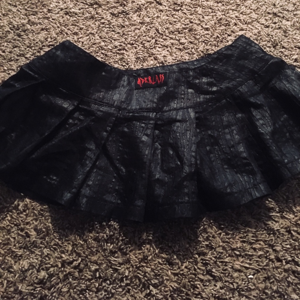 Aderlass German Leather mini skirt Size Goth PUNK